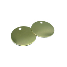 Empestage en cuivre personnalisé Empestage en laiton blancs en aluminium Tags de disque ronds
